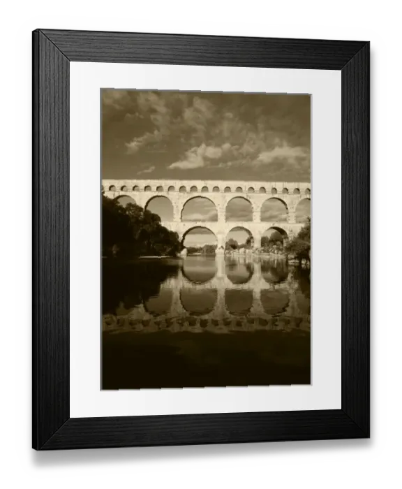 Framed Print : France, Languedoc, Gard, View of Pont du Gard bridge with Gardon river Framed Print : France, Languedoc, Gard, View of Pont du Gard bridge with Gardon river