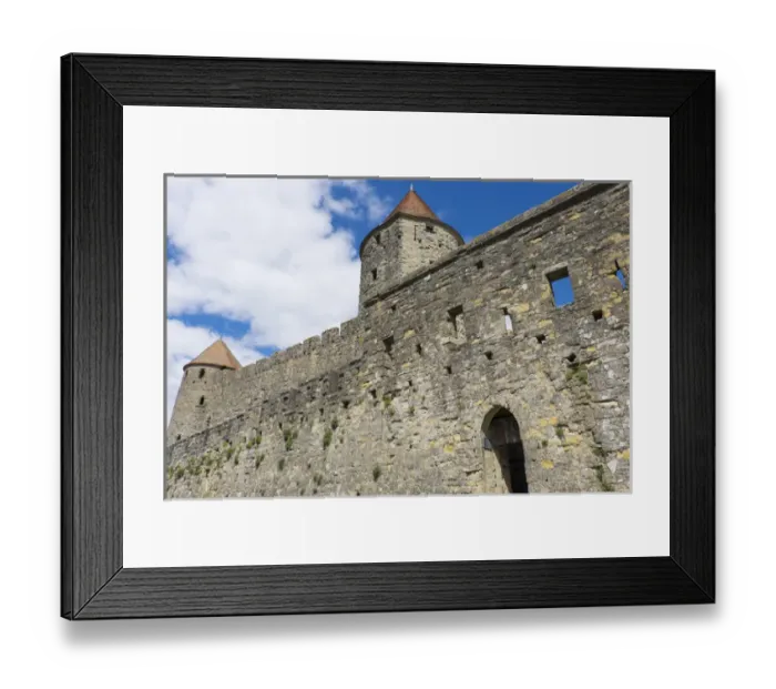 Framed Print : Europe, France, Languedoc-Roussillon, ancient fortified city of Carcassonne, UNESCO Framed Print : Europe, France, Languedoc-Roussillon, ancient fortified city of Carcassonne, UNESCO