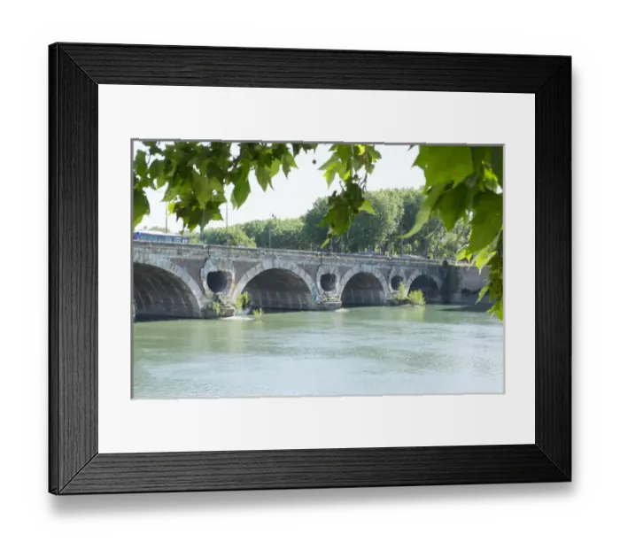 Framed Print : Europe, France, Toulouse, Pont Neuf bridge over the Garonne River
