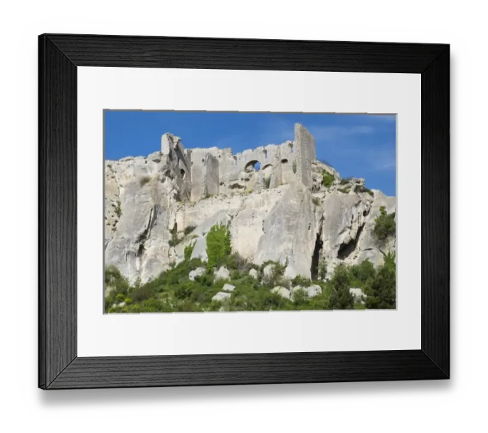 Framed Print : France, Les Baux-de-Provence, ruins of fortress