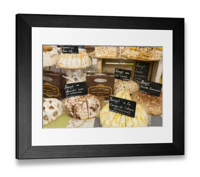 Framed Print : France, Southern France, St. Remy. Nougat candy of the region. Editorial Use Only