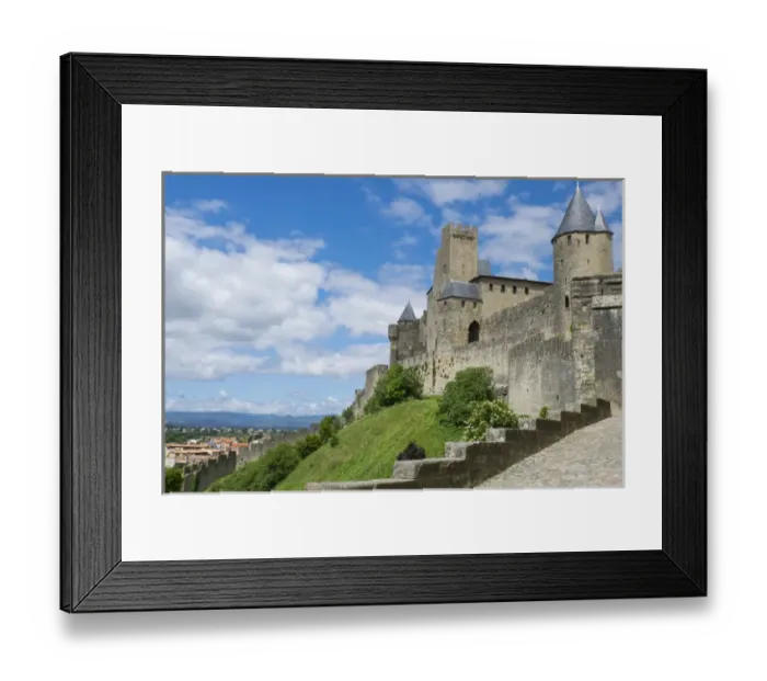 Framed Print : Europe, France, Languedoc-Roussillon, ancient fortified city of Carcassonne, UNESCO Framed Print : Europe, France, Languedoc-Roussillon, ancient fortified city of Carcassonne, UNESCO