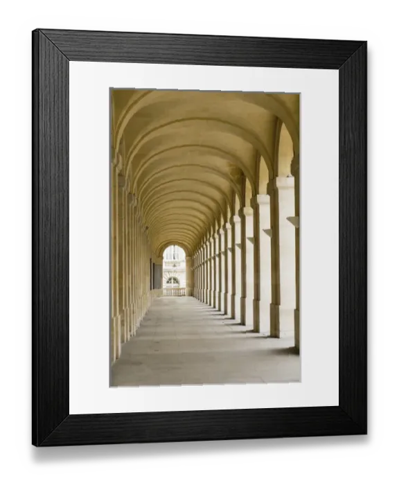 Framed Print : France, Bordeaux, Grand Theatre de Bordeaux, Opera House. Outside arched corridor