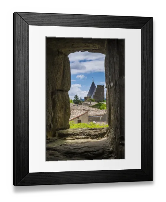 Framed Print : Europe, France, Languedoc-Roussillon, ancient fortified city of Carcassonne, UNESCO Framed Print : Europe, France, Languedoc-Roussillon, ancient fortified city of Carcassonne, UNESCO