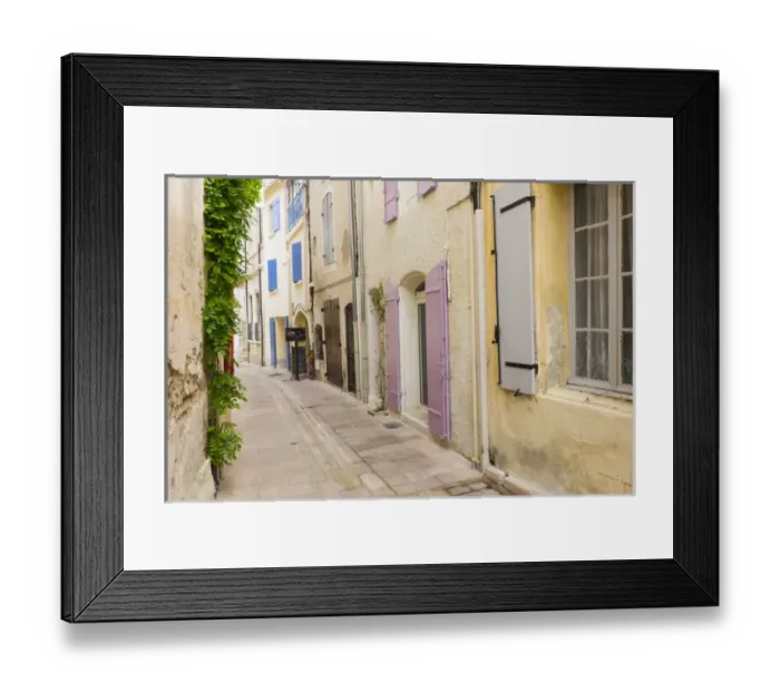 Framed Print : France, Southern France, St. Remy. Narrow street scenes Framed Print : France, Southern France, St. Remy. Narrow street scenes