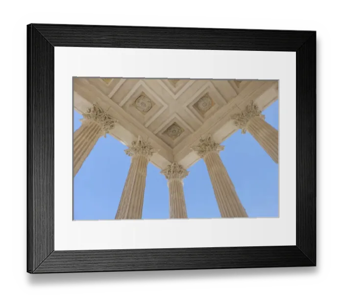 Framed Print : France, Nimes, the Maison Carree is a an ancient roman Roman temple completed in 16 BC Framed Print : France, Nimes, the Maison Carree is a an ancient roman Roman temple completed in 16 BC