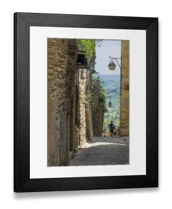 Framed Print : France, Southern France, Provence, Bonnieux, street scene