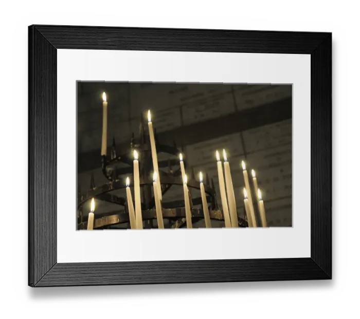 Framed Print : Europe, France, Rhone-Alpes, Lyon. Volare candles, Basilica Notre-Dame de Fourviere