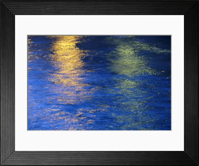 Framed Print : Europe, France, Paris. Night Reflections, Seine River