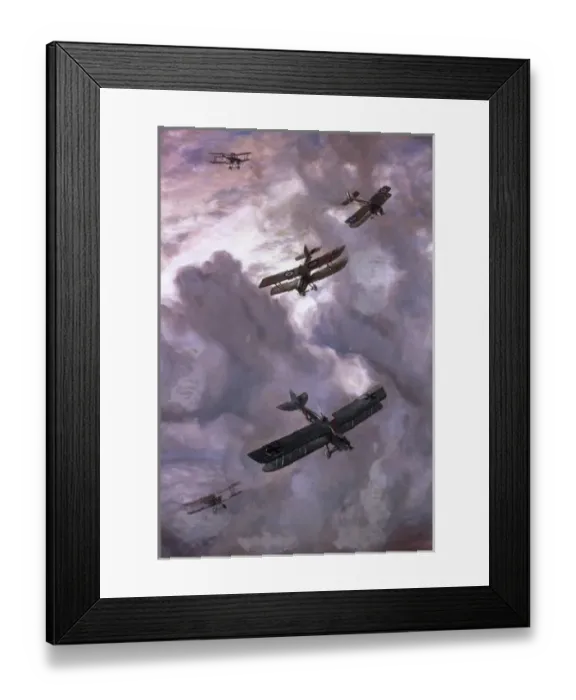 Framed Print : WORLD WAR I (1914-1918). Aerial battle between french (Model Nieuport 17) and german Framed Print : WORLD WAR I (1914-1918). Aerial battle between french (Model Nieuport 17) and german