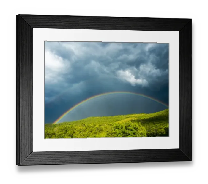 Framed Print : Europe; France; Provence; Valensole; Rainbow over green hills of the Valensole Framed Print : Europe; France; Provence; Valensole; Rainbow over green hills of the Valensole
