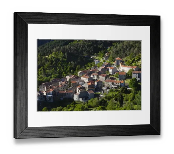 Framed Print : France, Corsica, Haute-Corse Department, Central Mountains Region, Ghisoni, elevated Framed Print : France, Corsica, Haute-Corse Department, Central Mountains Region, Ghisoni, elevated