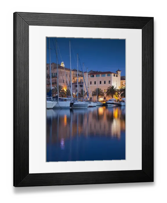 Framed Print : France, Corsica, Corse-du-Sud Department, Corsica South Coast Region, Propriano, town marina Framed Print : France, Corsica, Corse-du-Sud Department, Corsica South Coast Region, Propriano, town marina