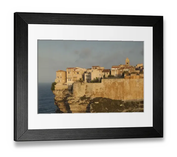 Framed Print : France, Corsica, Corse-du-Sud Department, Corsica South Coast Region, Bonifacio, cliffside houses Framed Print : France, Corsica, Corse-du-Sud Department, Corsica South Coast Region, Bonifacio, cliffside houses