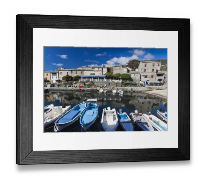 Framed Print : France, Corsica, Haute-Corse Department, Le Cap Corse, Centuri, port view