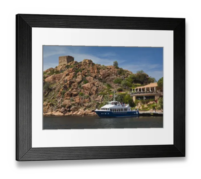 Framed Print : France, Corsica, Corse-du-Sud Department, Calanche Region, Porto, town harbor Framed Print : France, Corsica, Corse-du-Sud Department, Calanche Region, Porto, town harbor