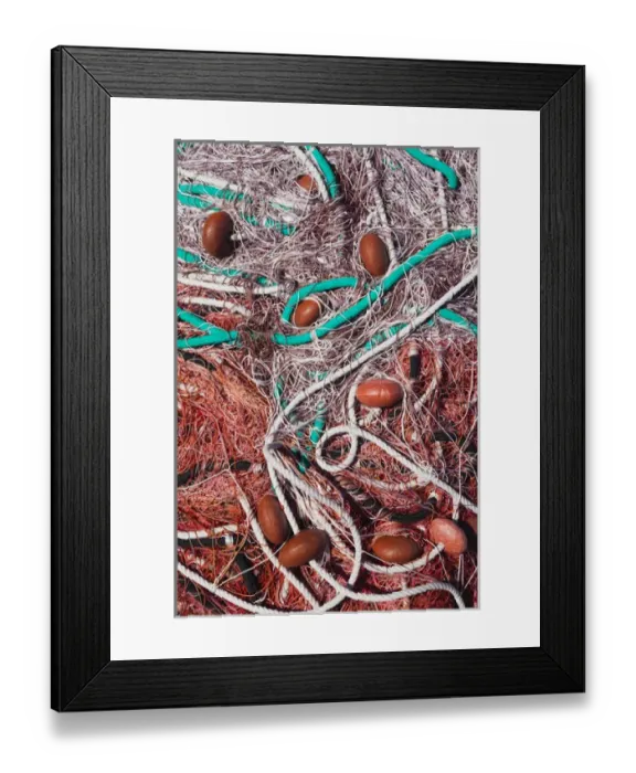 Framed Print : France, Corsica, Haute-Corse Department, Le Cap Corse, Macinaggio, fishing nets Framed Print : France, Corsica, Haute-Corse Department, Le Cap Corse, Macinaggio, fishing nets