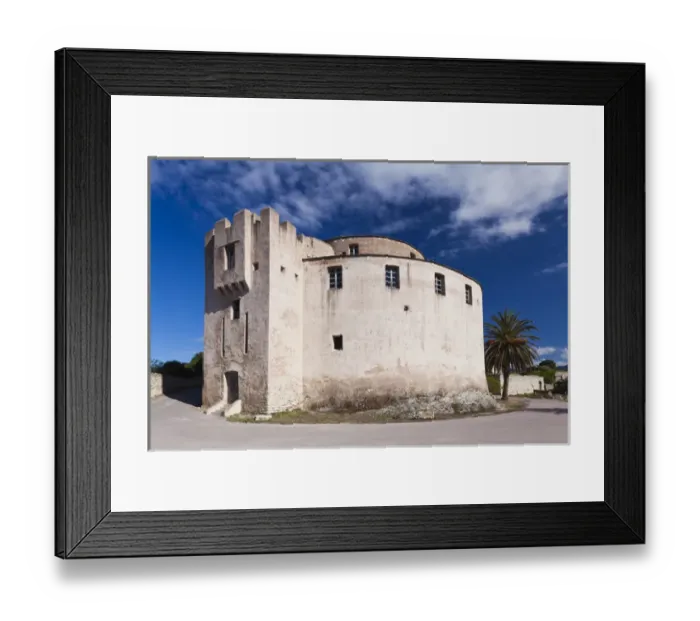 Framed Print : France, Corsica, Haute-Corse Department, Le Nebbio Region, St-Florent, the Citadel