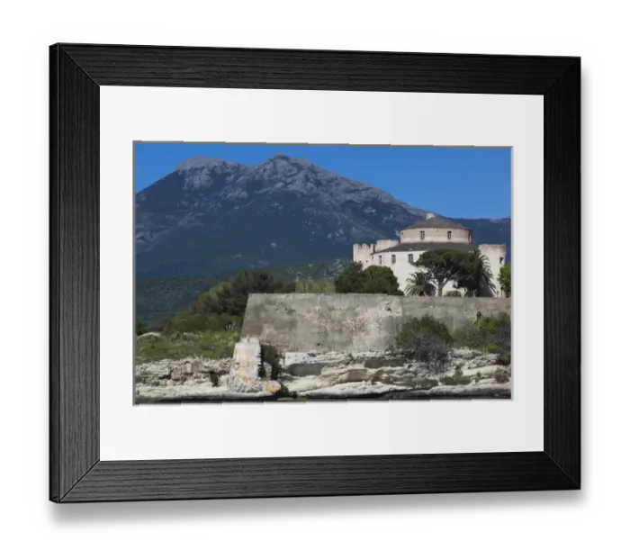 Framed Print : France, Corsica, Haute-Corse Department, Le Nebbio Region, St-Florent, the Citadel