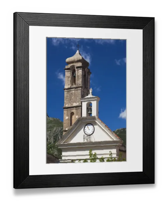Framed Print : France, Corsica, Haute-Corse Department, La Balagne Region, Speloncato, town church Framed Print : France, Corsica, Haute-Corse Department, La Balagne Region, Speloncato, town church