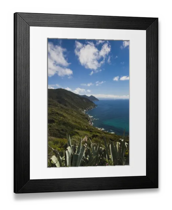 Framed Print : France, Corsica, Haute-Corse Department, Le Cap Corse, Morsiglia, elevated costal view Framed Print : France, Corsica, Haute-Corse Department, Le Cap Corse, Morsiglia, elevated costal view