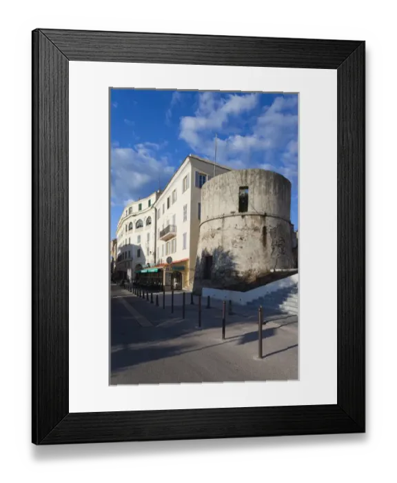 Framed Print : France, Corsica, Haute-Corse Department, La Balagne Region, Ile Rousse, Genoese tower Framed Print : France, Corsica, Haute-Corse Department, La Balagne Region, Ile Rousse, Genoese tower
