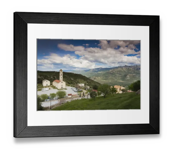Framed Print : France, Corsica, Haute-Corse Department, La Balagne Region, Sant Antonino, town church Framed Print : France, Corsica, Haute-Corse Department, La Balagne Region, Sant Antonino, town church