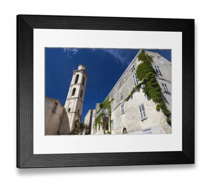 Framed Print : France, Corsica, Haute-Corse Department, La Balagne Region, Montemaggiore, town church Framed Print : France, Corsica, Haute-Corse Department, La Balagne Region, Montemaggiore, town church