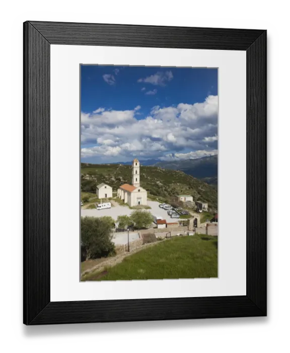 Framed Print : France, Corsica, Haute-Corse Department, La Balagne Region, Sant Antonino, town church Framed Print : France, Corsica, Haute-Corse Department, La Balagne Region, Sant Antonino, town church