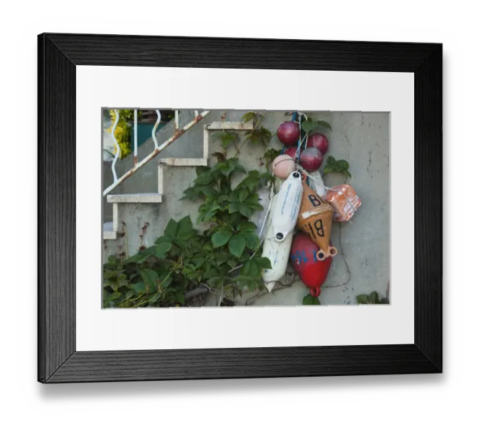 Framed Print : France, Corsica, Haute-Corse Department, Le Cap Corse, Erbalunga, fishing equipment
