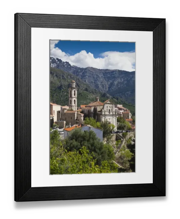 Framed Print : France, Corsica, Haute-Corse Department, La Balagne Region, Montemaggiore, elevated Framed Print : France, Corsica, Haute-Corse Department, La Balagne Region, Montemaggiore, elevated