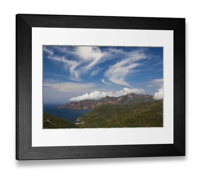 Framed Print : France, Corsica, Corse-du-Sud Department, Corsica West Coast Region, Golfe de Girolata gulf Framed Print : France, Corsica, Corse-du-Sud Department, Corsica West Coast Region, Golfe de Girolata gulf