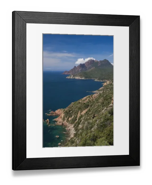 Framed Print : France, Corsica, Corse-du-Sud Department, Corsica West Coast Region, Golfe de Girolata gulf Framed Print : France, Corsica, Corse-du-Sud Department, Corsica West Coast Region, Golfe de Girolata gulf
