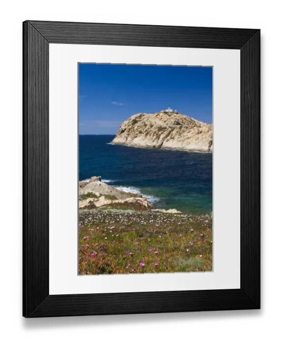 Framed Print : France, Corsica, Haute-Corse Department, La Balagne Region, Ile Rousse, Ile de la Pietra island Framed Print : France, Corsica, Haute-Corse Department, La Balagne Region, Ile Rousse, Ile de la Pietra island