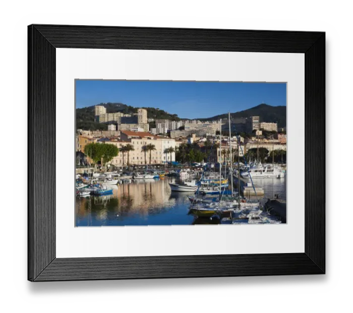 Framed Print : France, Corsica, Corse-du-Sud Department, Corsica West Coast Region, Ajaccio, city