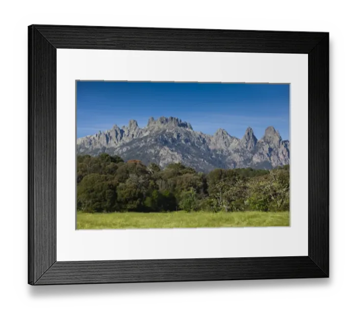 Framed Print : France, Corsica, Corse-du-Sud Department, La Alta Rocca Region, Quenza, view of Framed Print : France, Corsica, Corse-du-Sud Department, La Alta Rocca Region, Quenza, view of