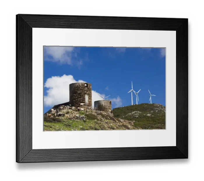 Framed Print : France, Corsica, Haute-Corse Department, Le Cap Corse, Belvedere du moulin Martei