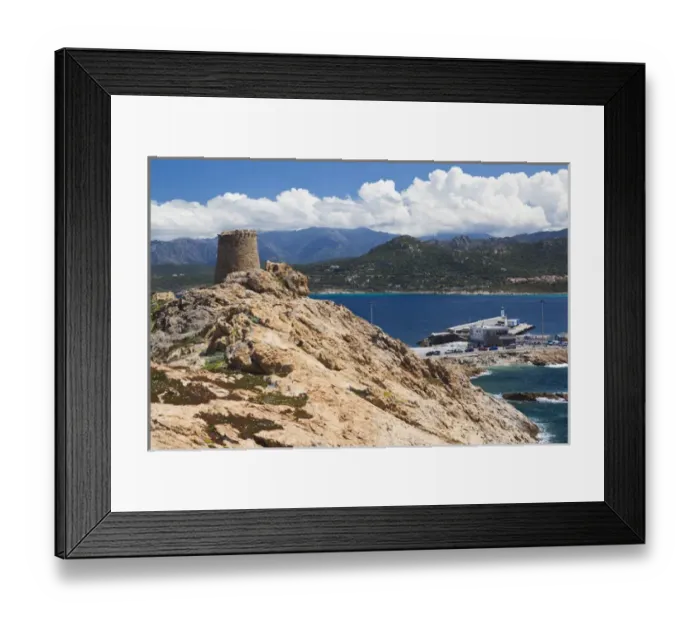 Framed Print : France, Corsica, Haute-Corse Department, La Balagne Region, Ile Rousse, Ile de la Pietra island Framed Print : France, Corsica, Haute-Corse Department, La Balagne Region, Ile Rousse, Ile de la Pietra island