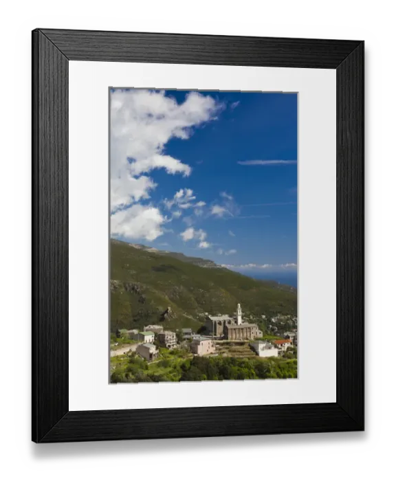 Framed Print : France, Corsica, Haute-Corse Department, Le Cap Corse, Bastia Corniche, San Martino di Lota