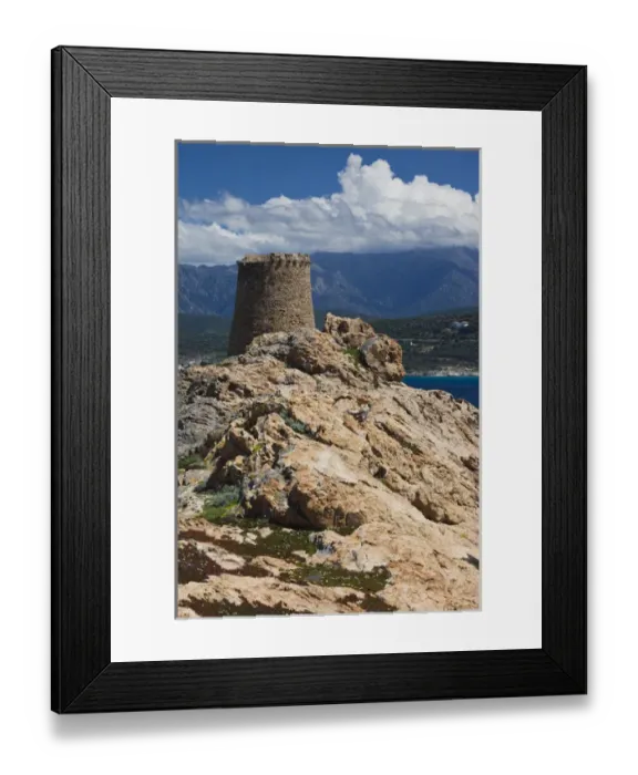 Framed Print : France, Corsica, Haute-Corse Department, La Balagne Region, Ile Rousse, Ile de la Pietra island