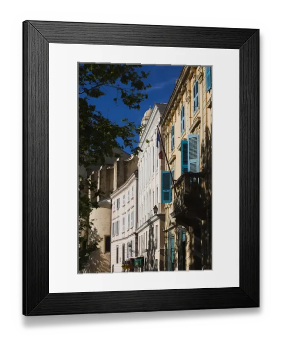 Framed Print : France, Corsica, Haute-Corse Department, Le Cap Corse, Bastia, Place du Marche