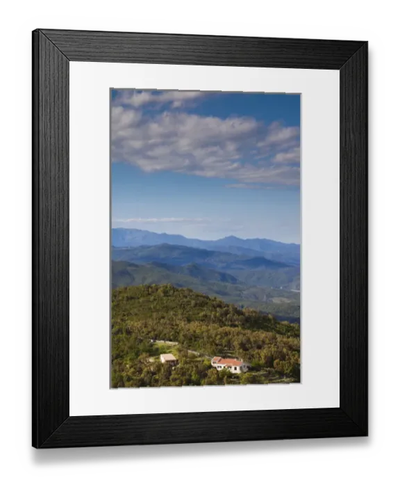 Framed Print : France, Corsica, Haute-Corse Department, Fiumorbo Region, Prunelli di Fiumorbo, elevated Framed Print : France, Corsica, Haute-Corse Department, Fiumorbo Region, Prunelli di Fiumorbo, elevated