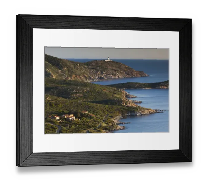 Framed Print : France, Corsica, Haute-Corse Department, La Balagne Region, Calvi, elevated view Framed Print : France, Corsica, Haute-Corse Department, La Balagne Region, Calvi, elevated view