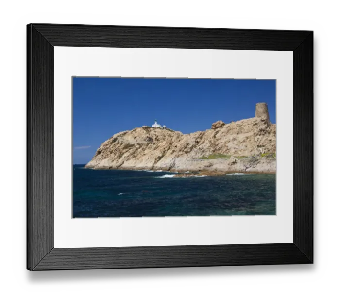 Framed Print : France, Corsica, Haute-Corse Department, La Balagne Region, Ile Rousse, Ile de la Pietra island Framed Print : France, Corsica, Haute-Corse Department, La Balagne Region, Ile Rousse, Ile de la Pietra island