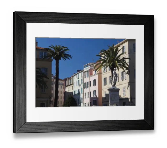 Framed Print : France, Corsica, Corse-du-Sud Department, Corsica West Coast Region, Ajaccio, Place Marechal Foch