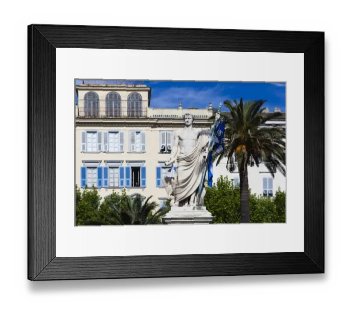 Framed Print : France, Corsica, Haute-Corse Department, Le Cap Corse, Bastia, Place St-Nicolas Framed Print : France, Corsica, Haute-Corse Department, Le Cap Corse, Bastia, Place St-Nicolas