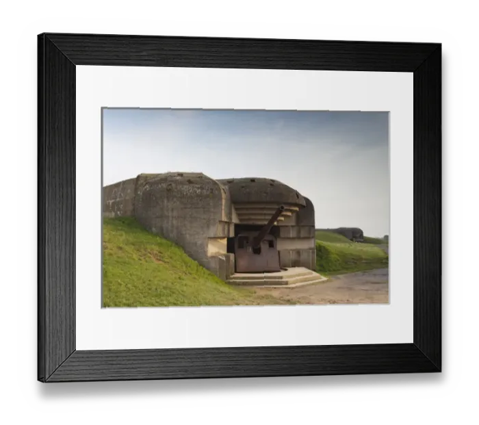 Framed Print : France, Normandy Region, Calvados Department, D-Day Beaches Area, Longues Sur Mer Framed Print : France, Normandy Region, Calvados Department, D-Day Beaches Area, Longues Sur Mer