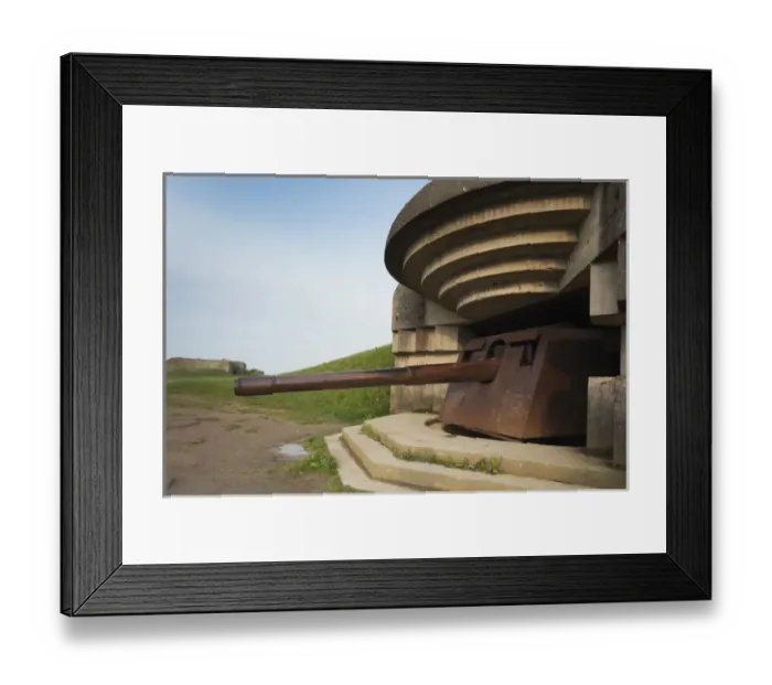 Framed Print : France, Normandy Region, Calvados Department, D-Day Beaches Area, Longues Sur Mer Framed Print : France, Normandy Region, Calvados Department, D-Day Beaches Area, Longues Sur Mer