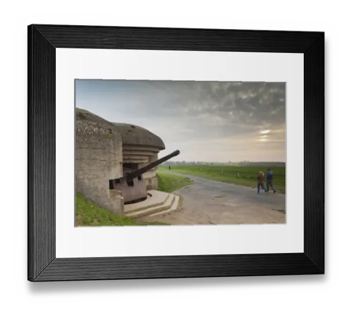 Framed Print : France, Normandy Region, Calvados Department, D-Day Beaches Area, Longues Sur Mer Framed Print : France, Normandy Region, Calvados Department, D-Day Beaches Area, Longues Sur Mer
