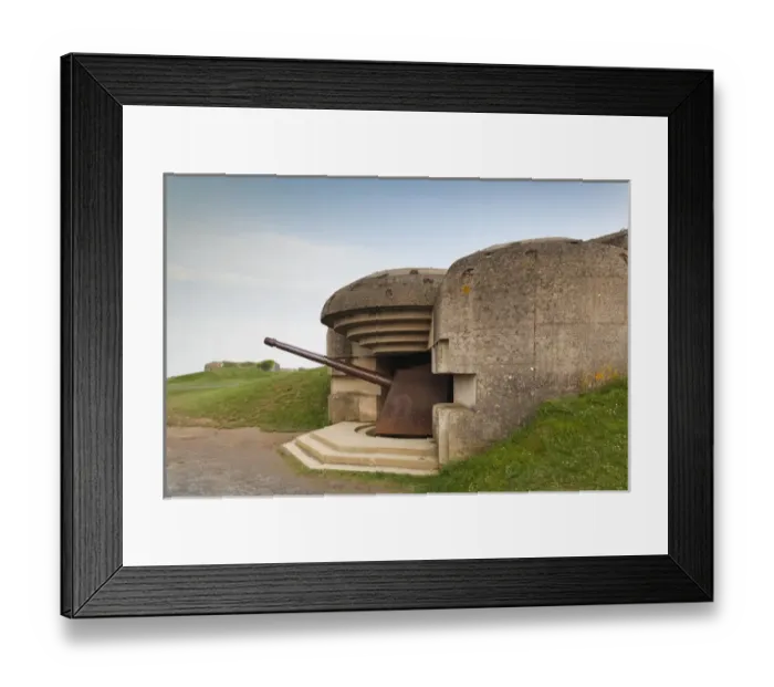 Framed Print : France, Normandy Region, Calvados Department, D-Day Beaches Area, Longues Sur Mer Framed Print : France, Normandy Region, Calvados Department, D-Day Beaches Area, Longues Sur Mer